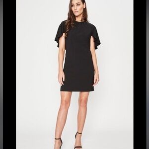 Elie Tahari Black Lolly Dress, size 8, NWT, flutter sleeves​​​​​